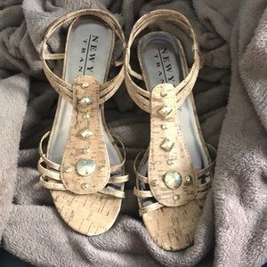 Transit cork wedge sandal